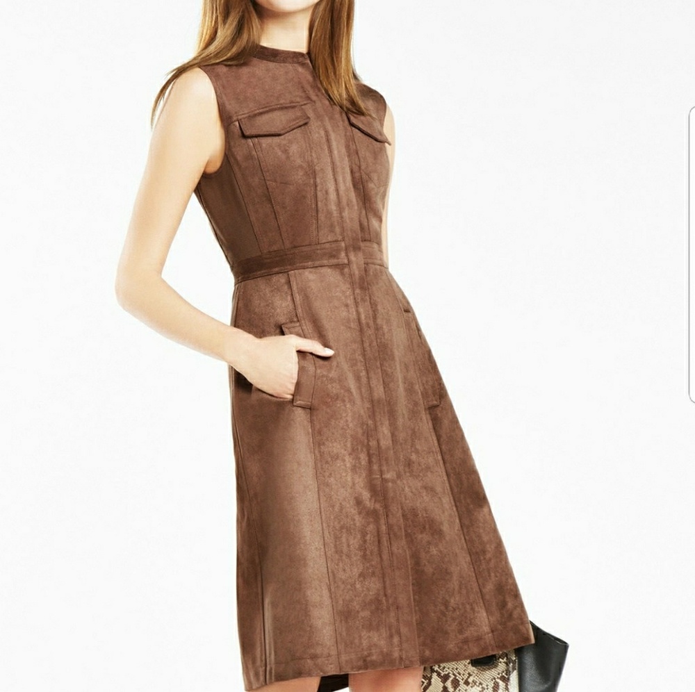 BCBG MaxAzria Suede Structured Dress Sz L